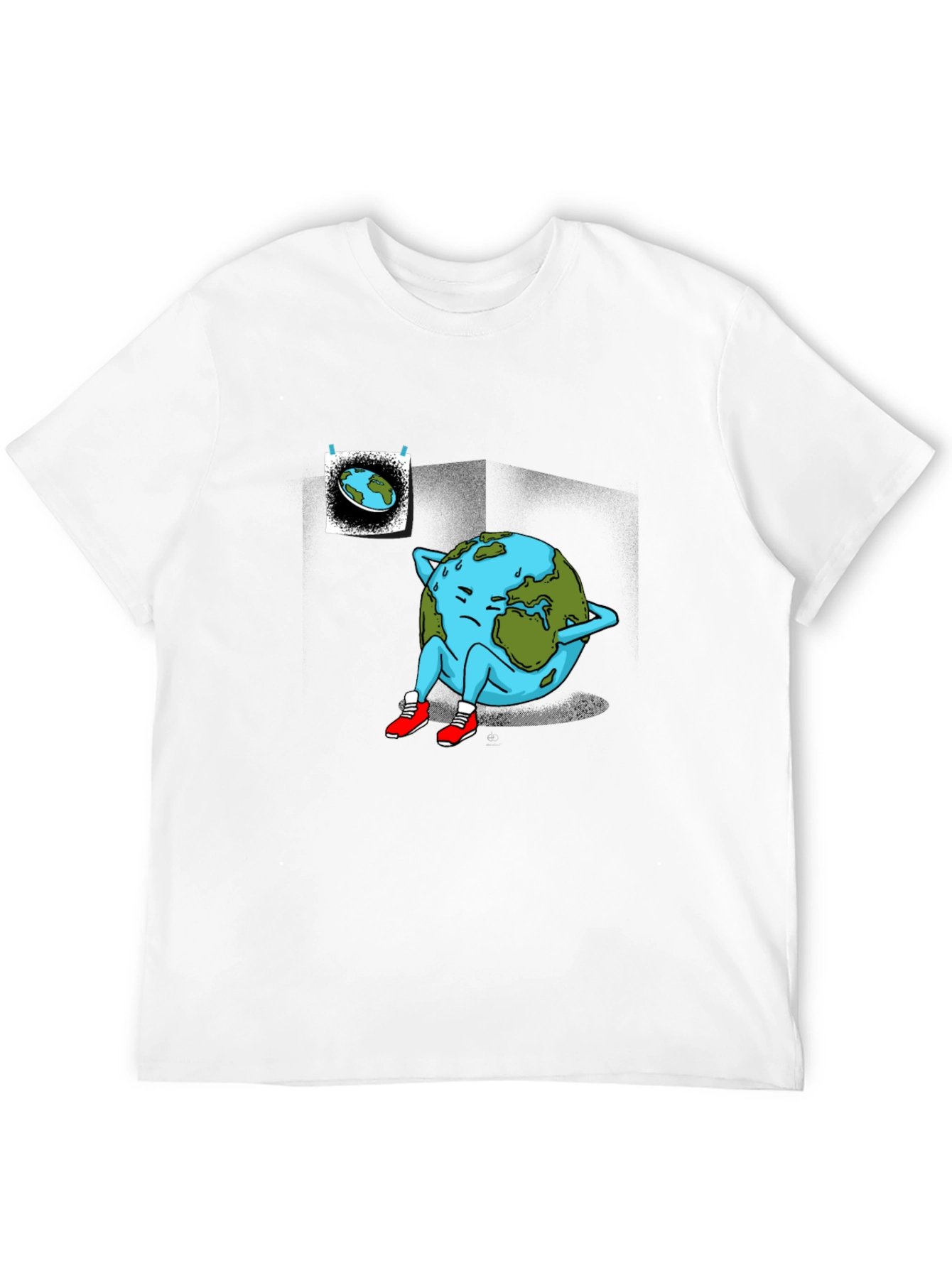Earth Day Tee - Sad Earth Graphic Novelty T-Shirt