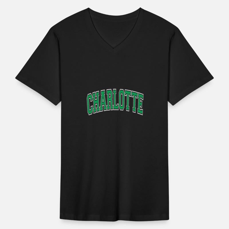 Charlotte Varsity Style Green Text