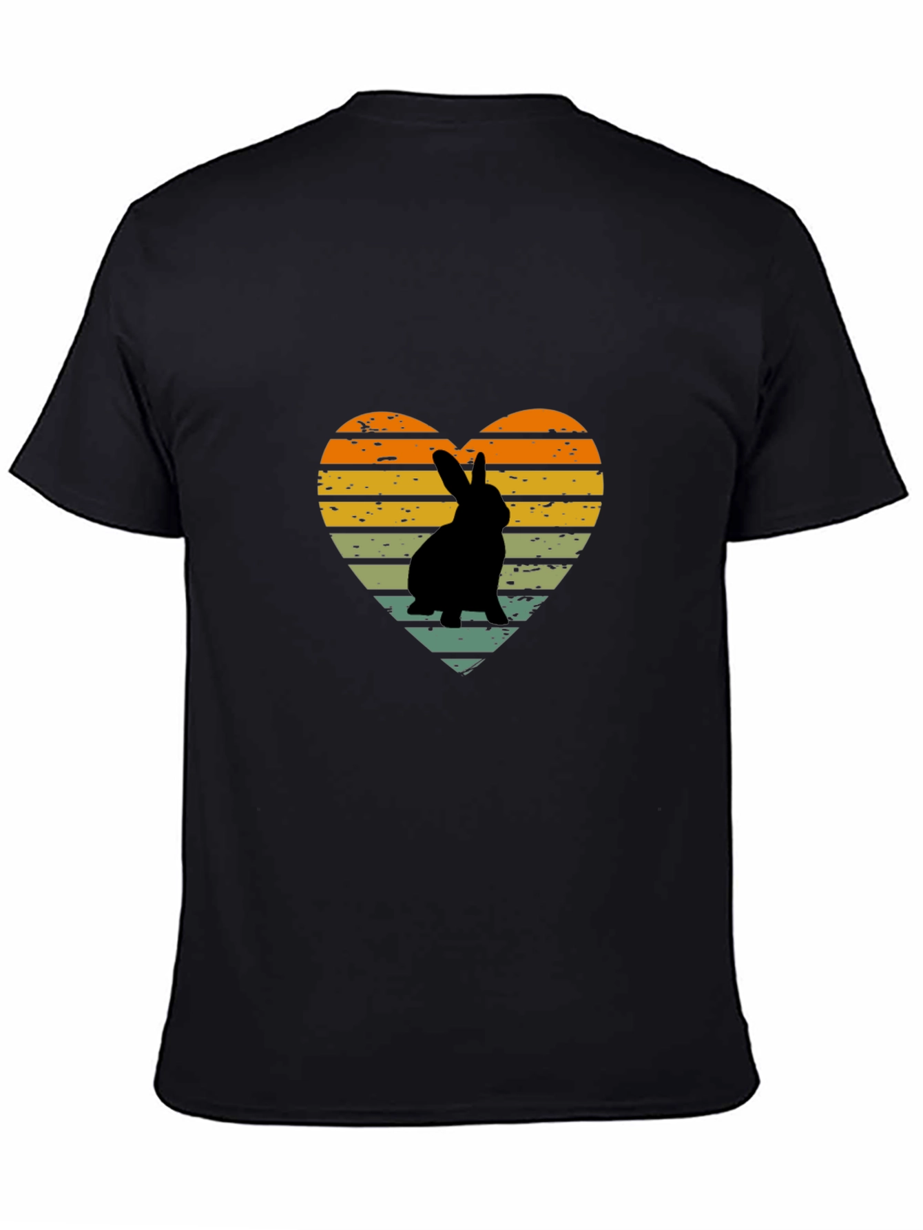 Retro Rabbit Heart Graphic T-Shirt