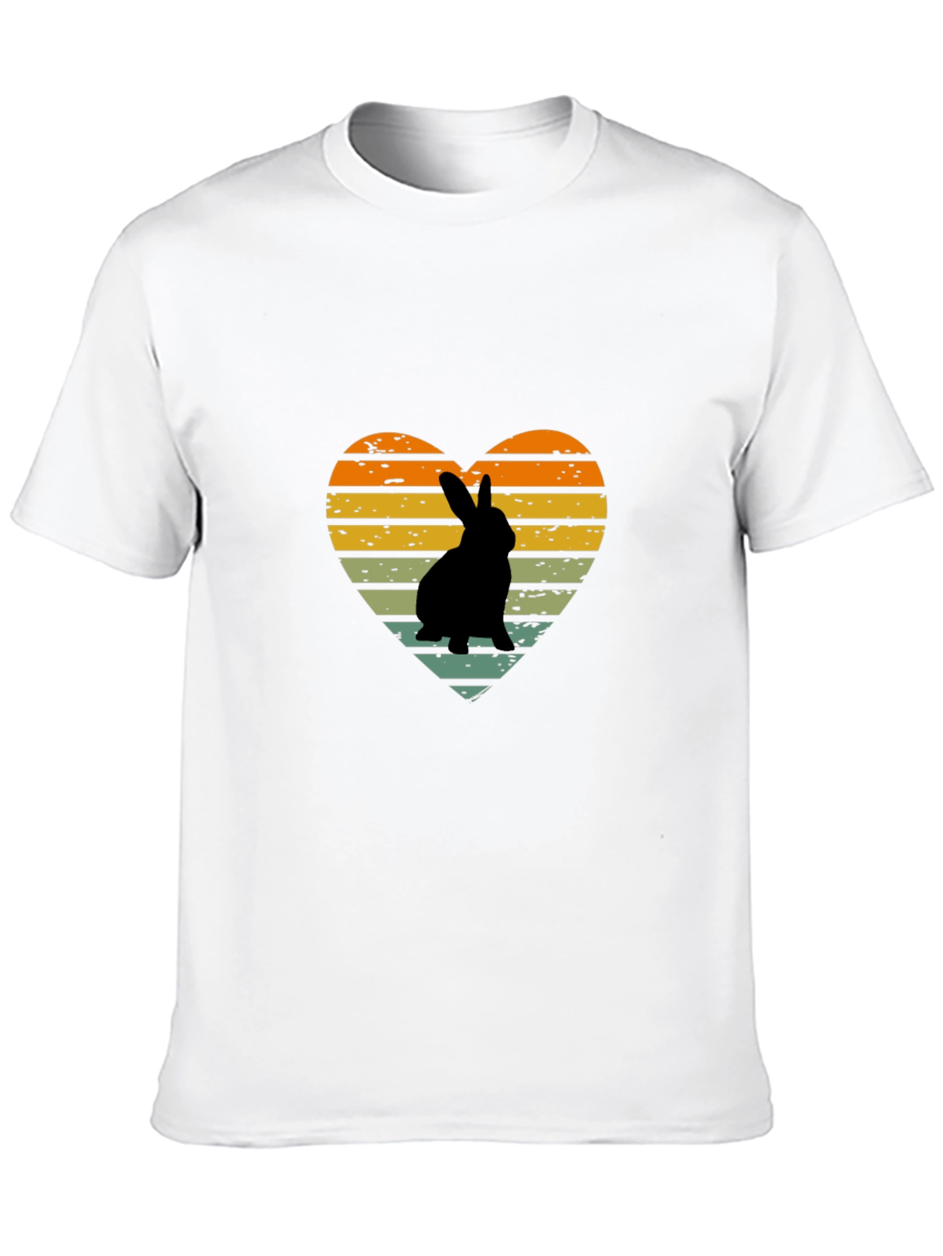 Retro Rabbit Heart Graphic T-Shirt