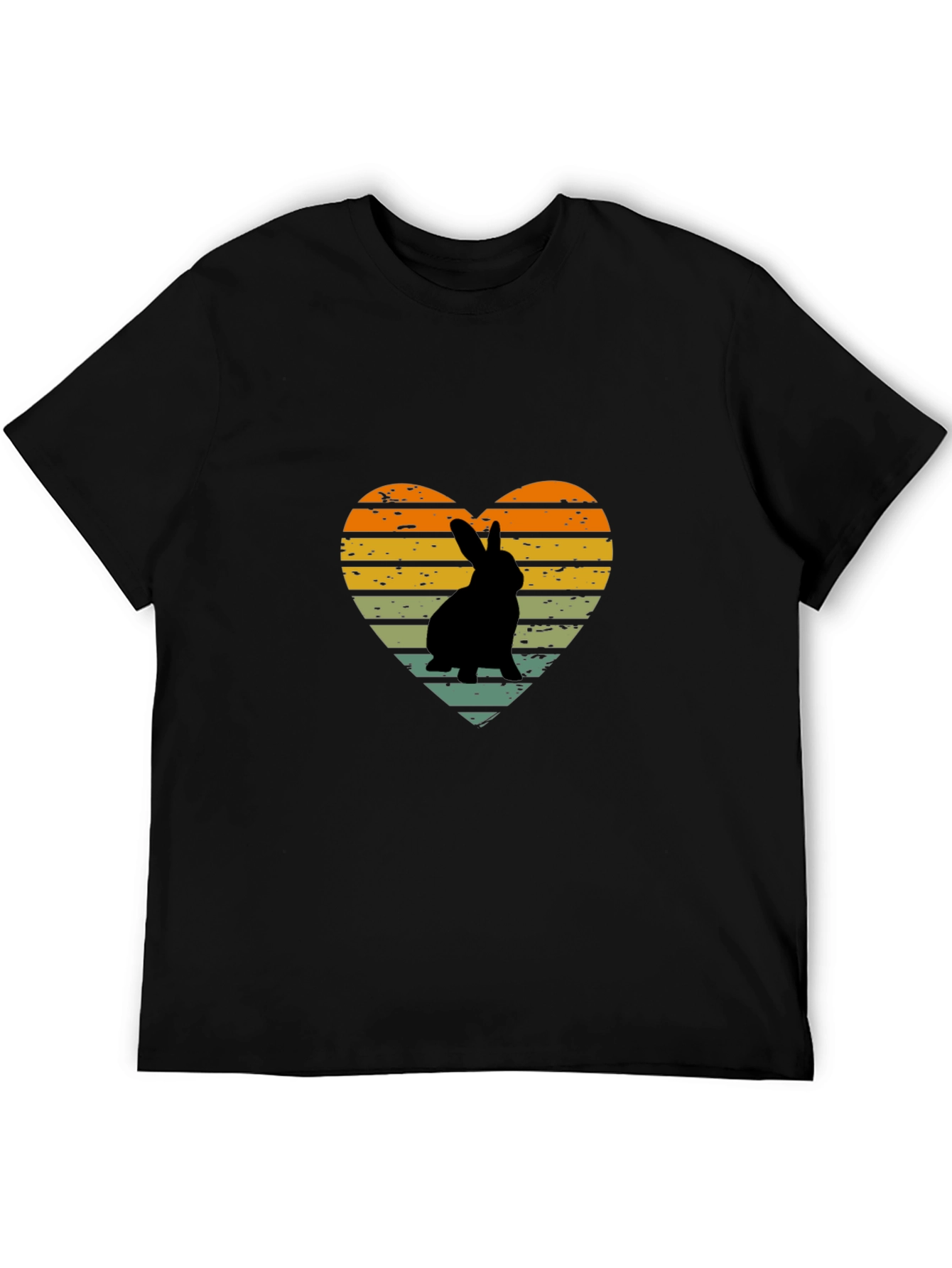 Retro Rabbit Heart Graphic T-Shirt