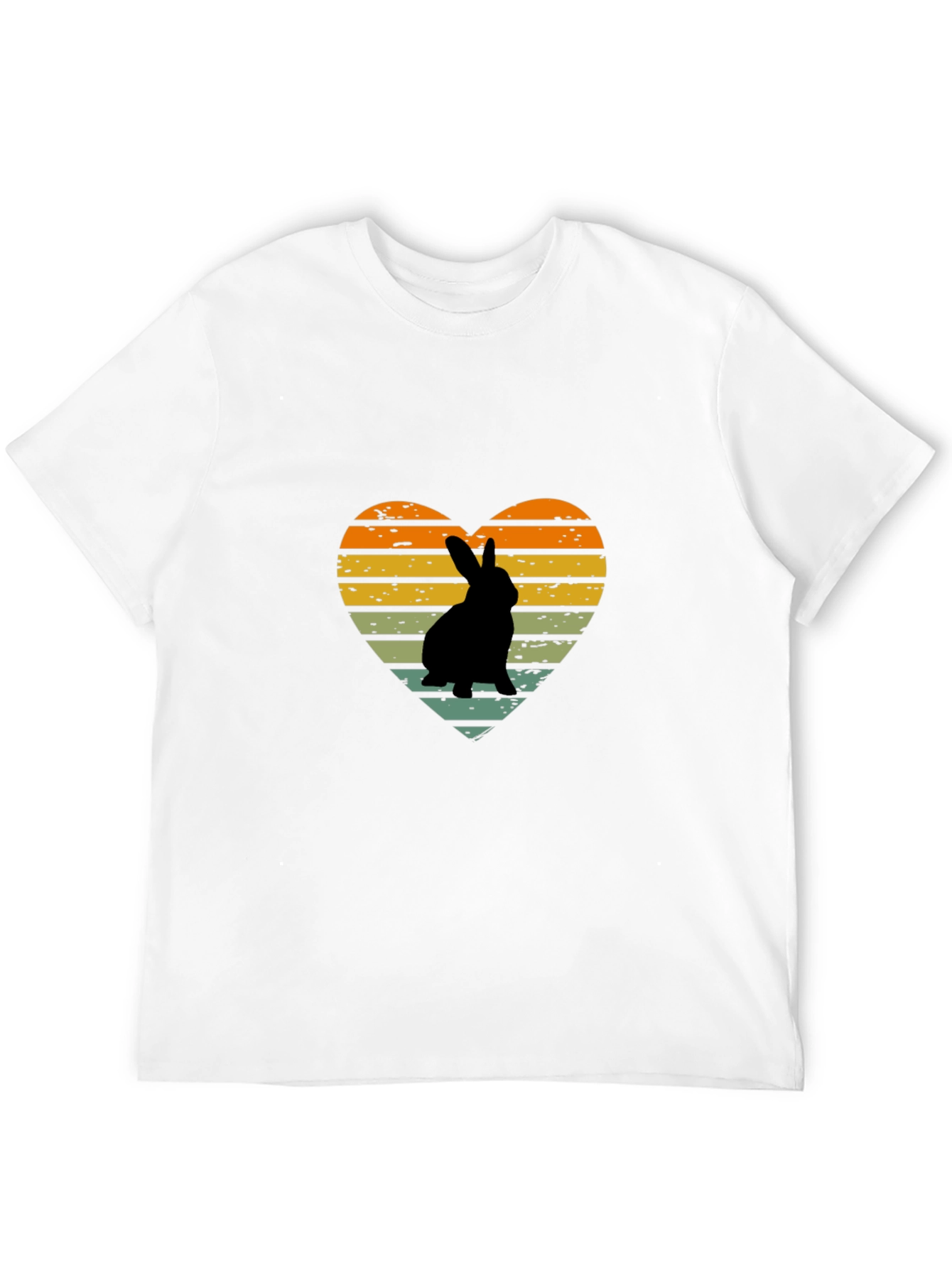 Retro Rabbit Heart Graphic T-Shirt