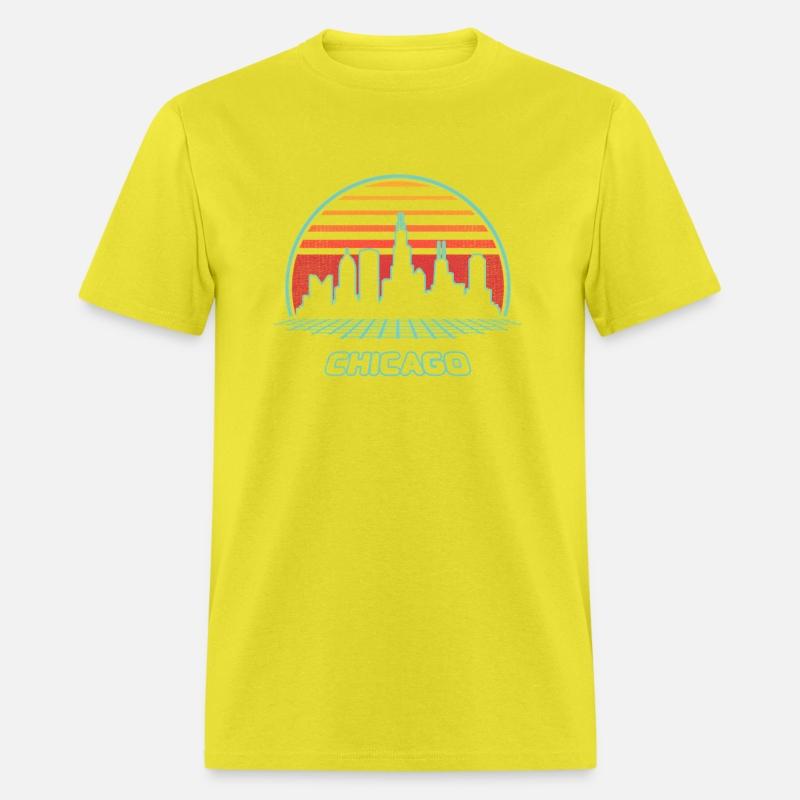 Chicago City Skyline 80S Style