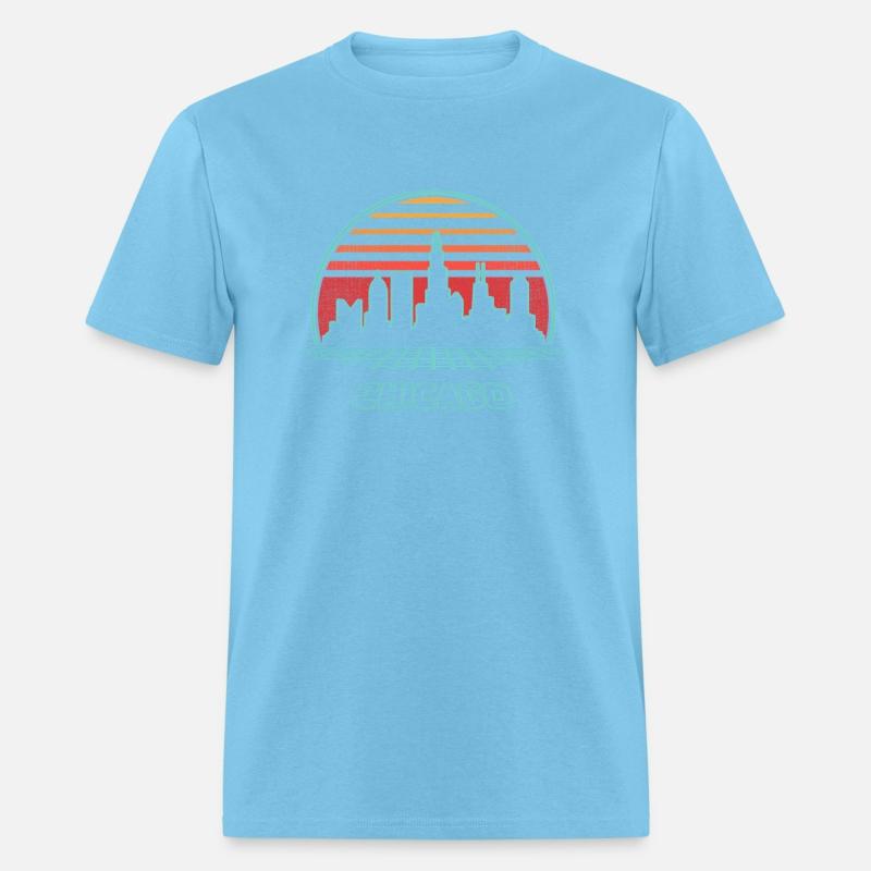 Chicago City Skyline 80S Style