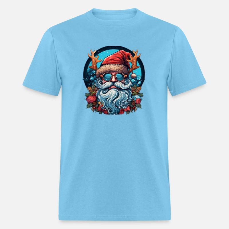 Chill Blue Santa with Antler Vibes