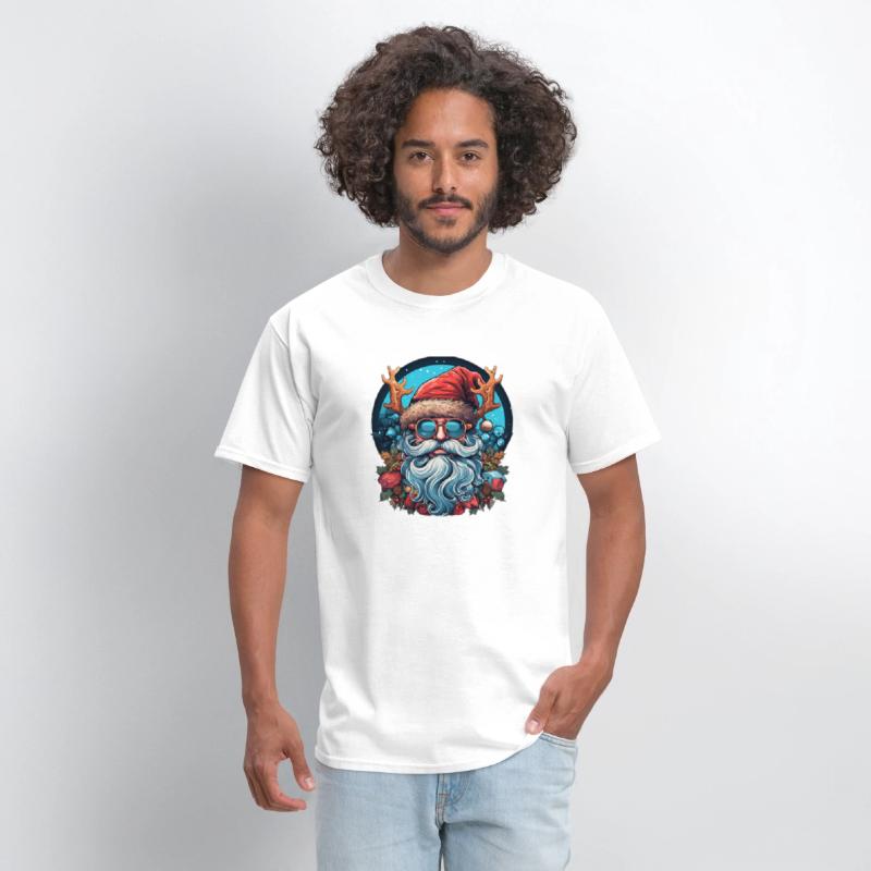 Chill Blue Santa with Antler Vibes