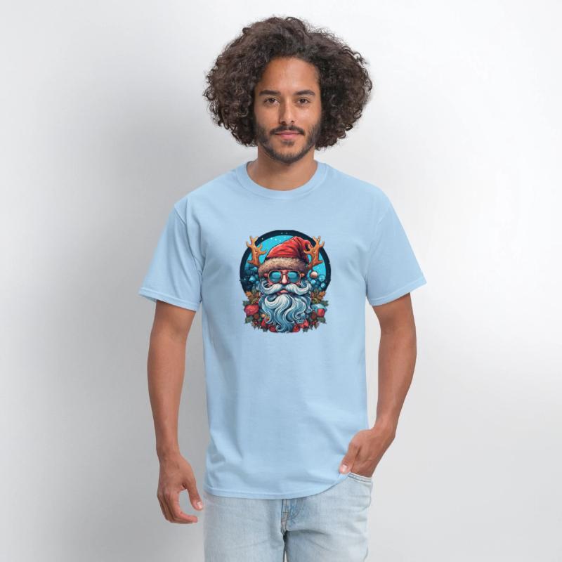 Chill Blue Santa with Antler Vibes