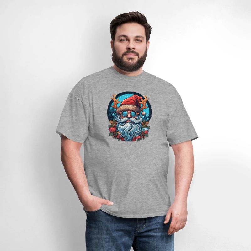 Chill Blue Santa with Antler Vibes