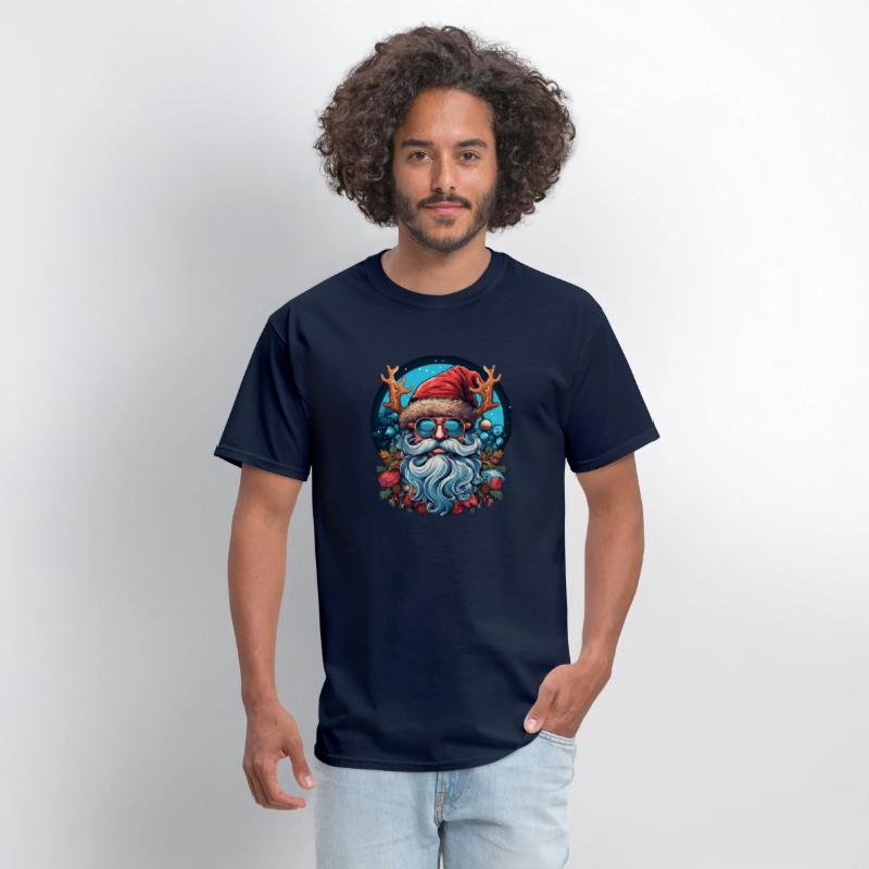 Chill Blue Santa with Antler Vibes