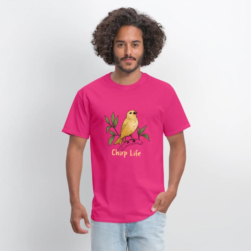 Chirp Life, bird tshirt.