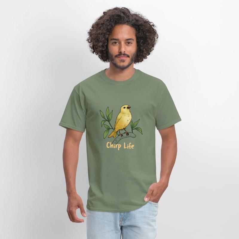 Chirp Life, bird tshirt.