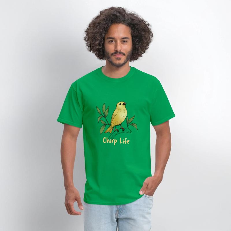 Chirp Life, bird tshirt.