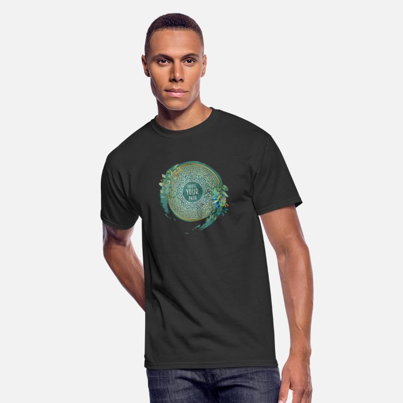 Choose Your Path Maze Mandala & Green Watercolor I