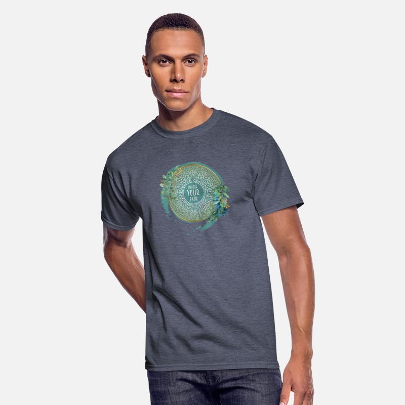 Choose Your Path Maze Mandala & Green Watercolor I