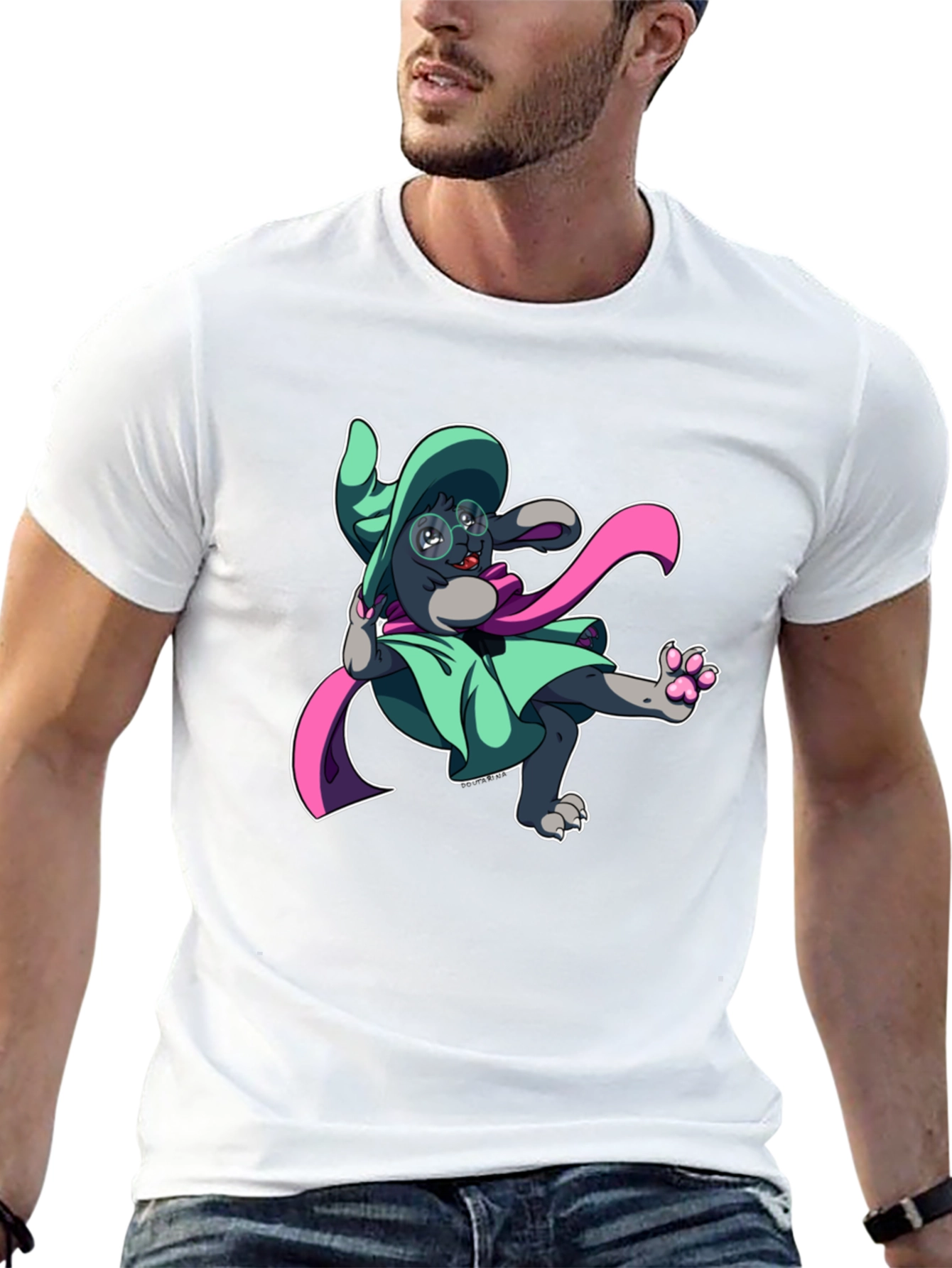 Ralsei Graphic Tee - Black Cotton Blend Shirt