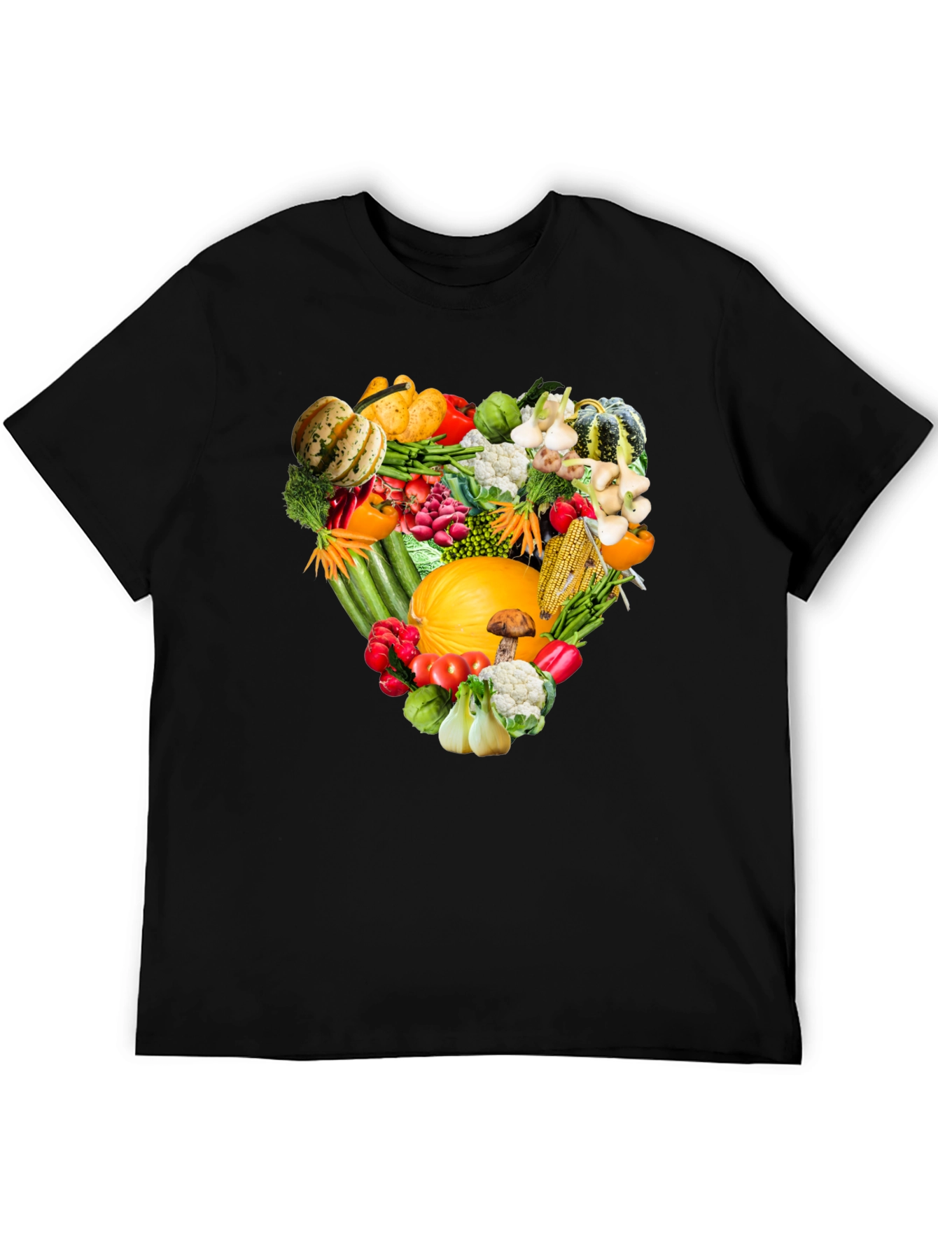 Vegetable Heart Graphic Tee - Healthy Living Shirt