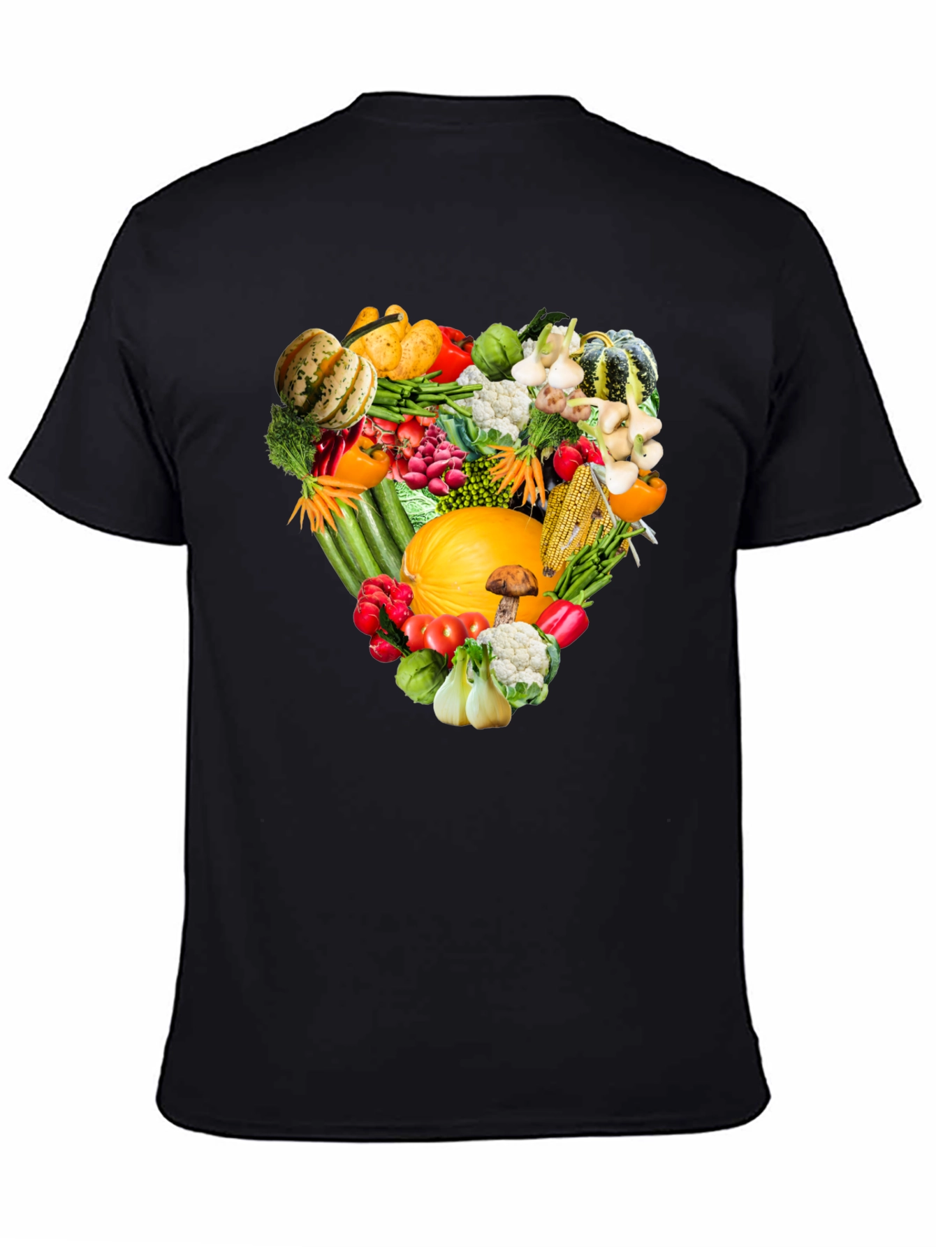 Vegetable Heart Graphic Tee - Healthy Living Shirt