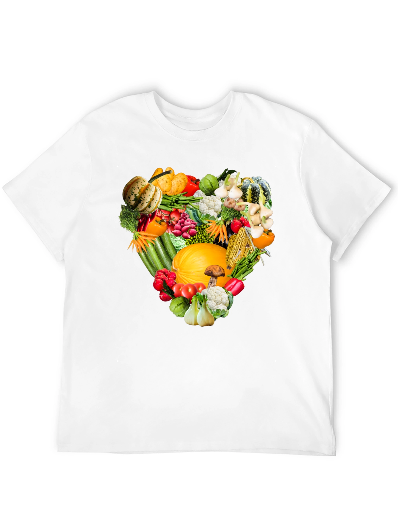 Vegetable Heart Graphic Tee - Healthy Living Shirt
