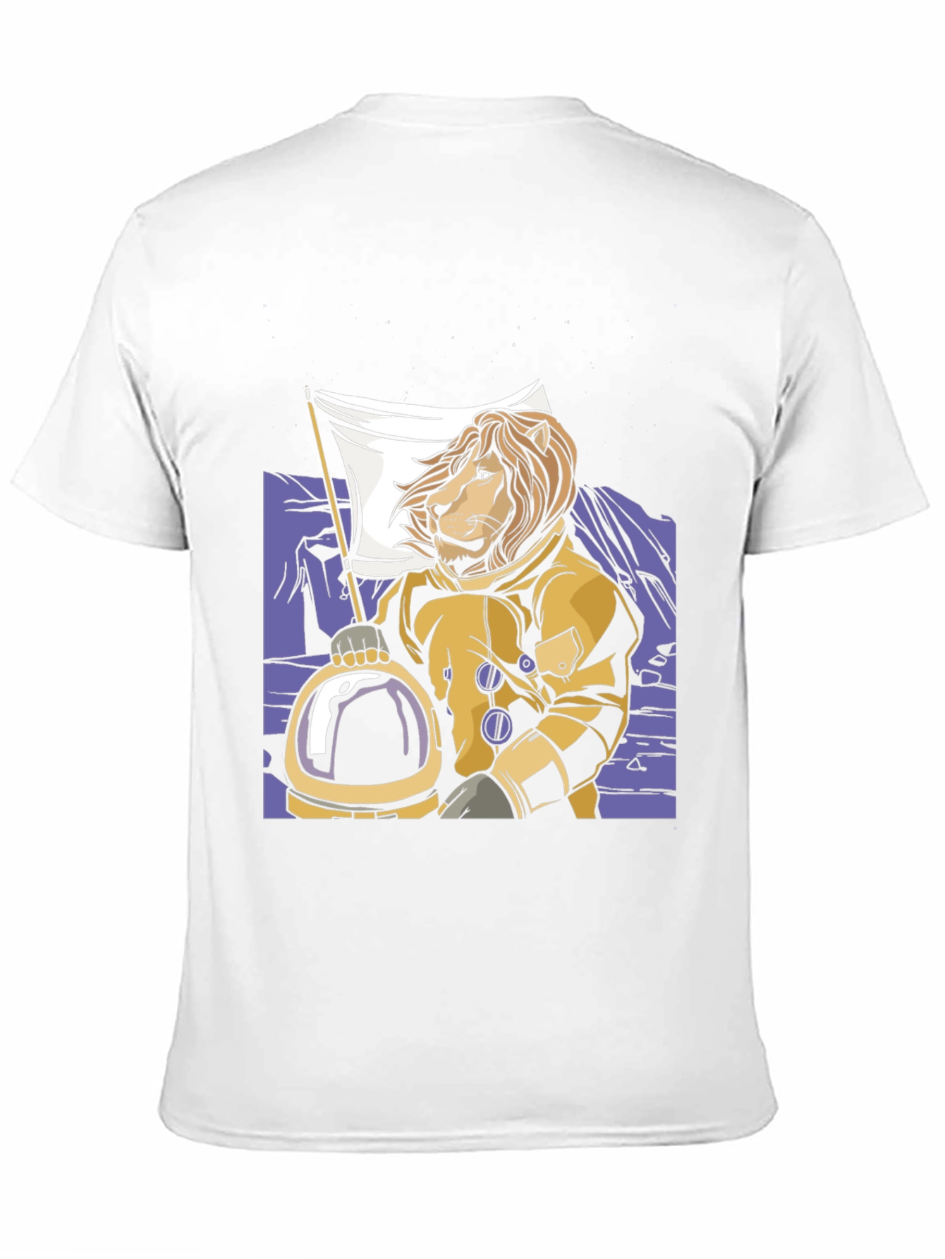 Lion Astronaut Graphic Tee -  Black