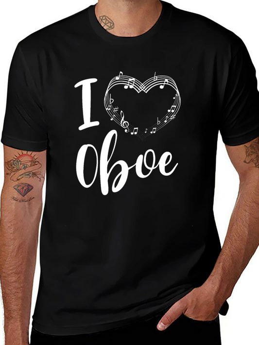 I Heart Oboe T-Shirt Music Lover Tee