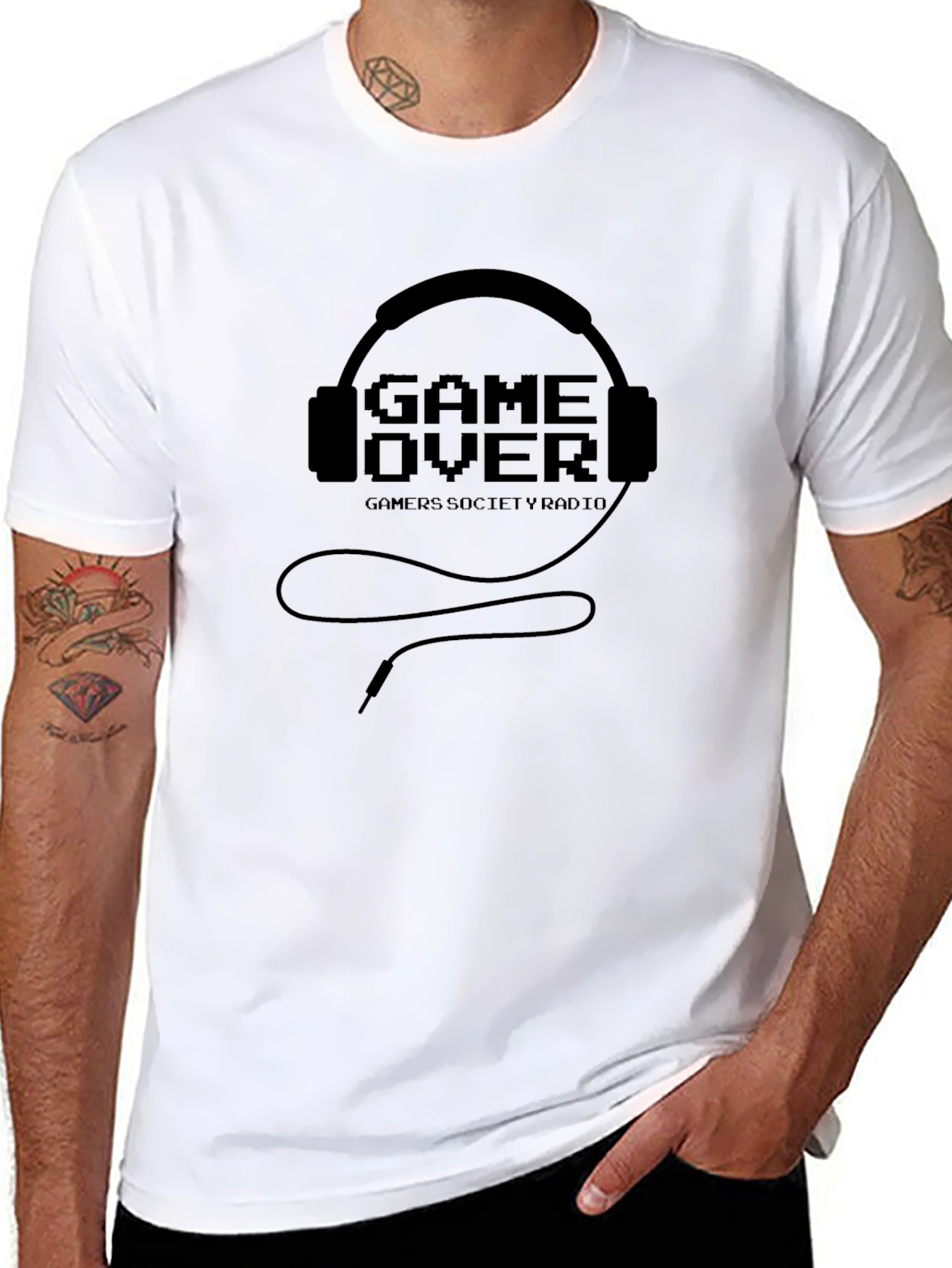 Game Over Headphone Graphic Tee