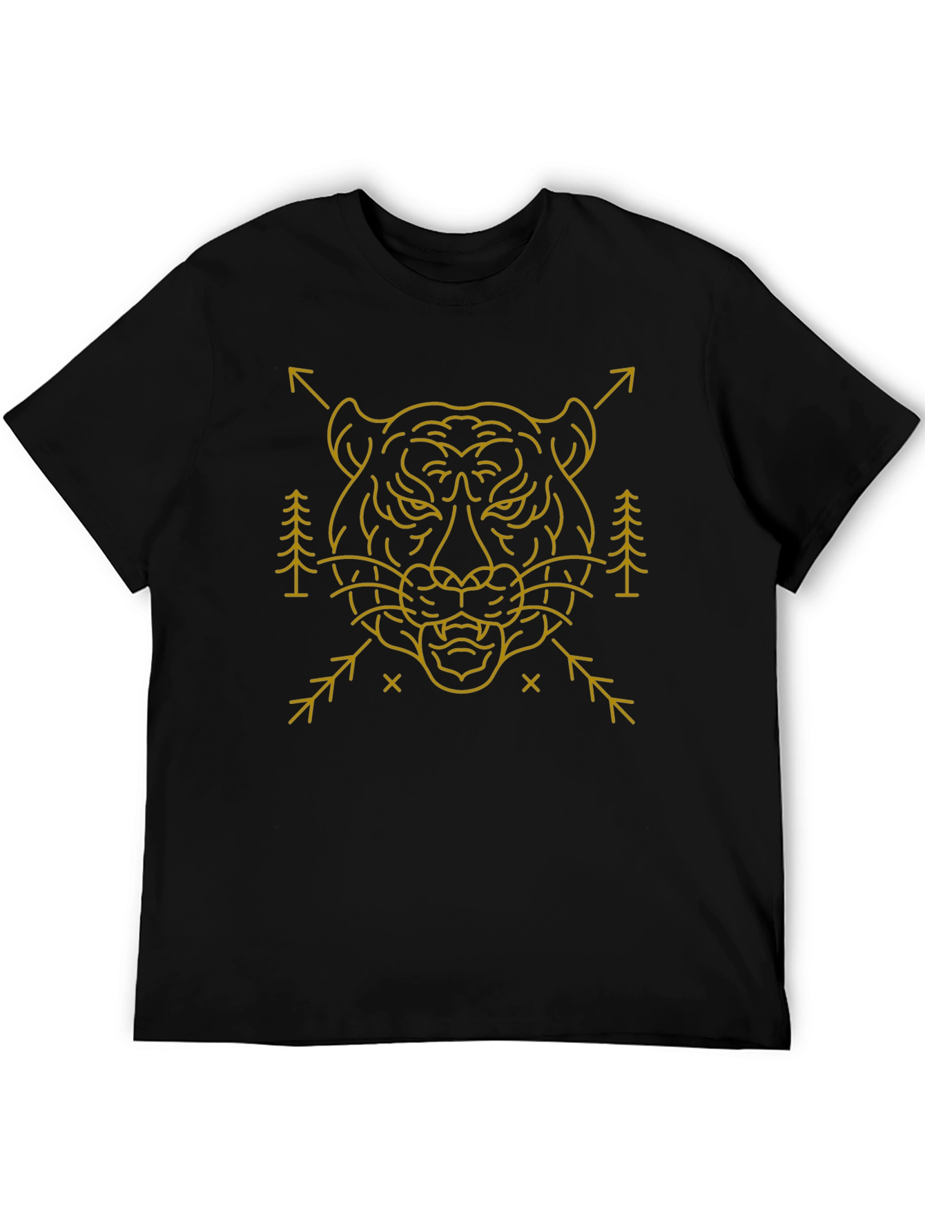 Tiger Graphic Tee - Black Cotton Blend