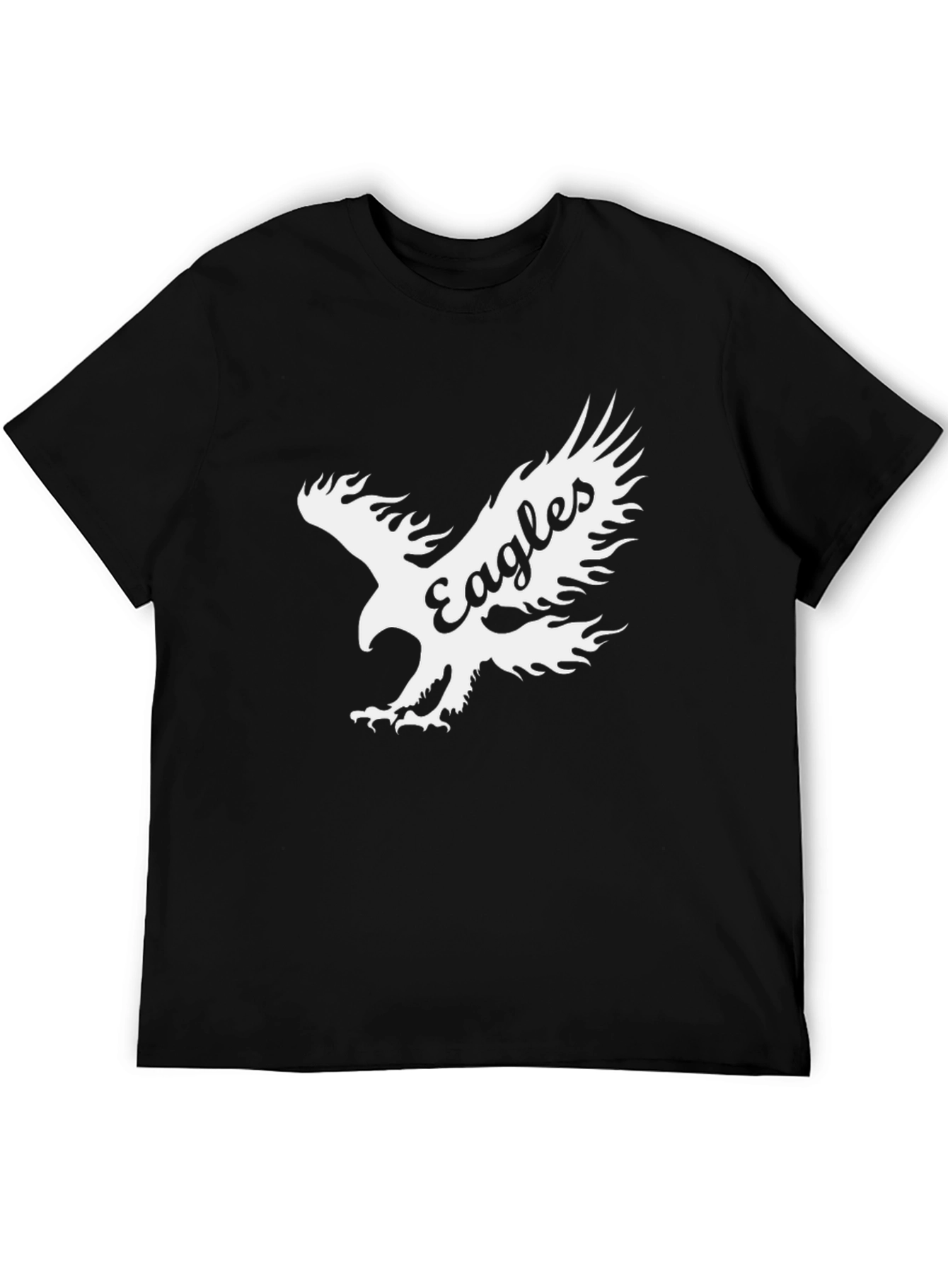Eagles Graphic Print Black T-Shirt