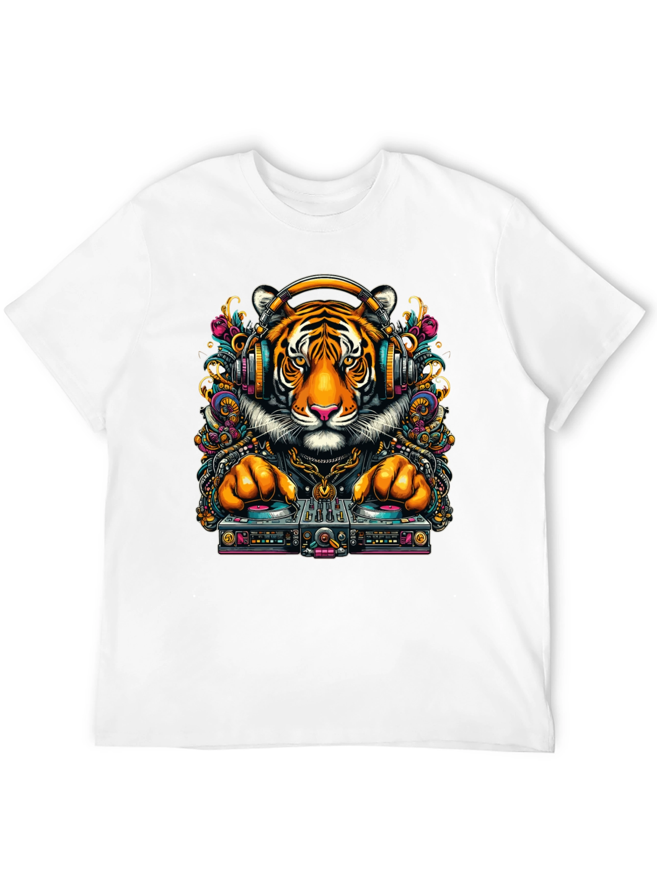DJ Tiger Graphic Tee - Cool Urban Style
