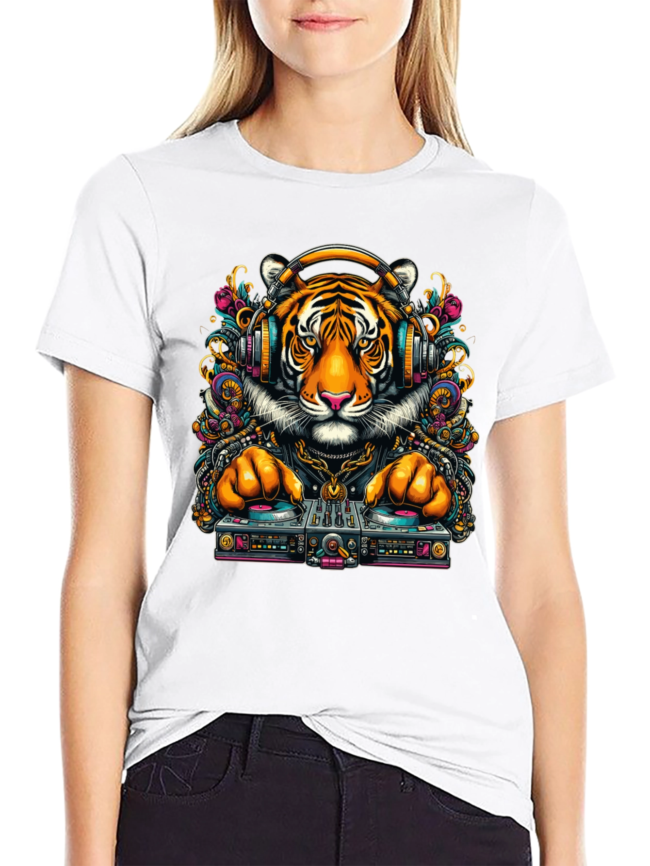 DJ Tiger Graphic Tee - Cool Urban Style