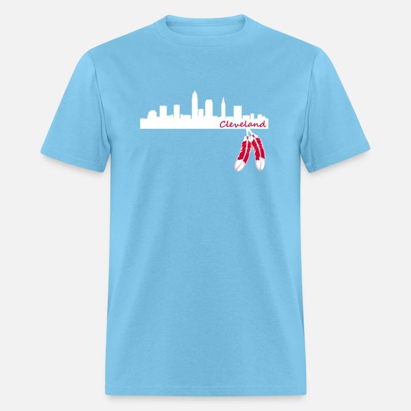 Cleveland Skyline Native American Feather Lt T