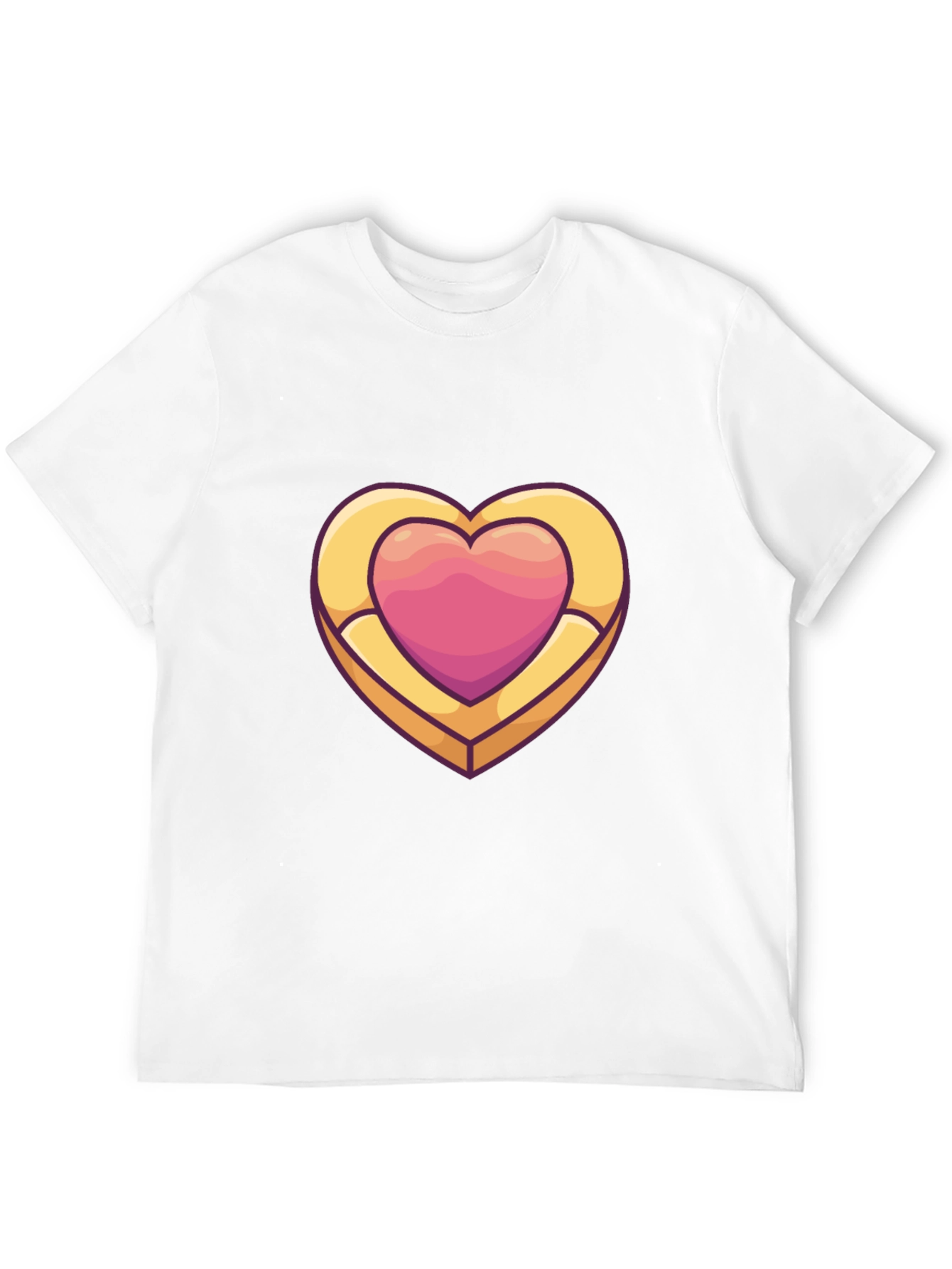 Heart Charm Graphic Black T-Shirt