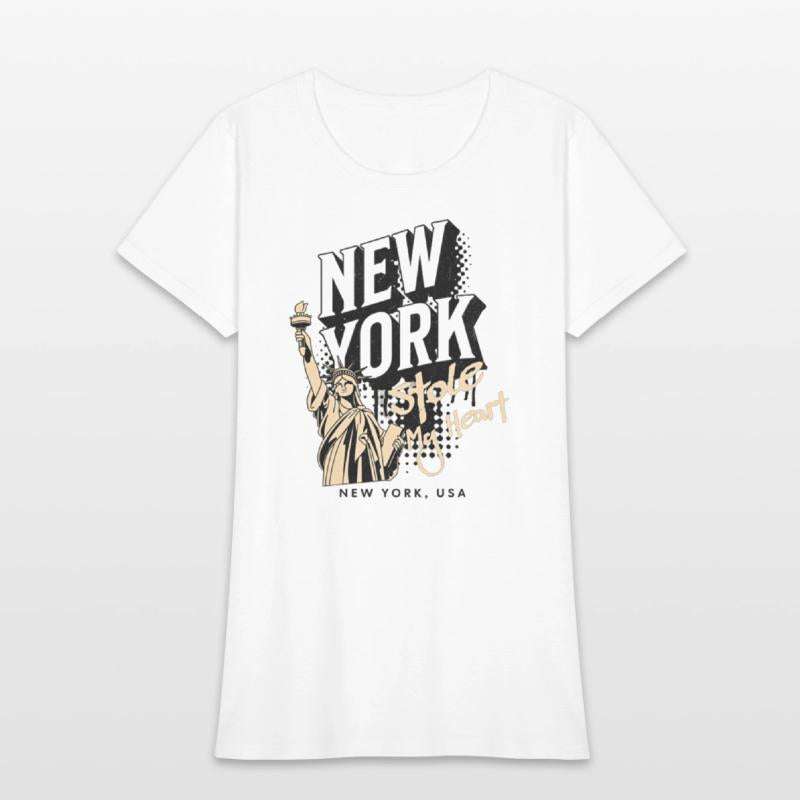 Clothing new york with the statue of liberty