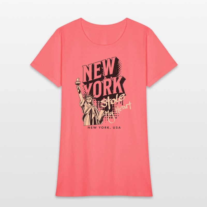 Clothing new york with the statue of liberty