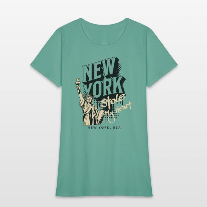 Clothing new york with the statue of liberty