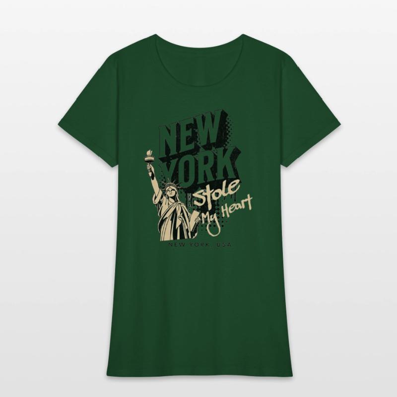 Clothing new york with the statue of liberty