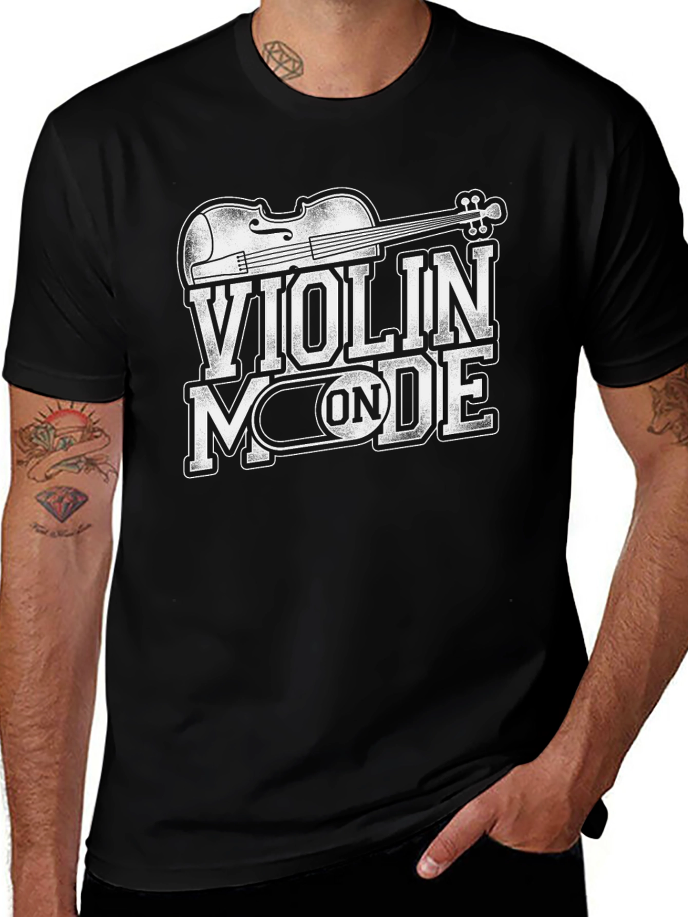 Violin Mode On Graphic T-Shirt