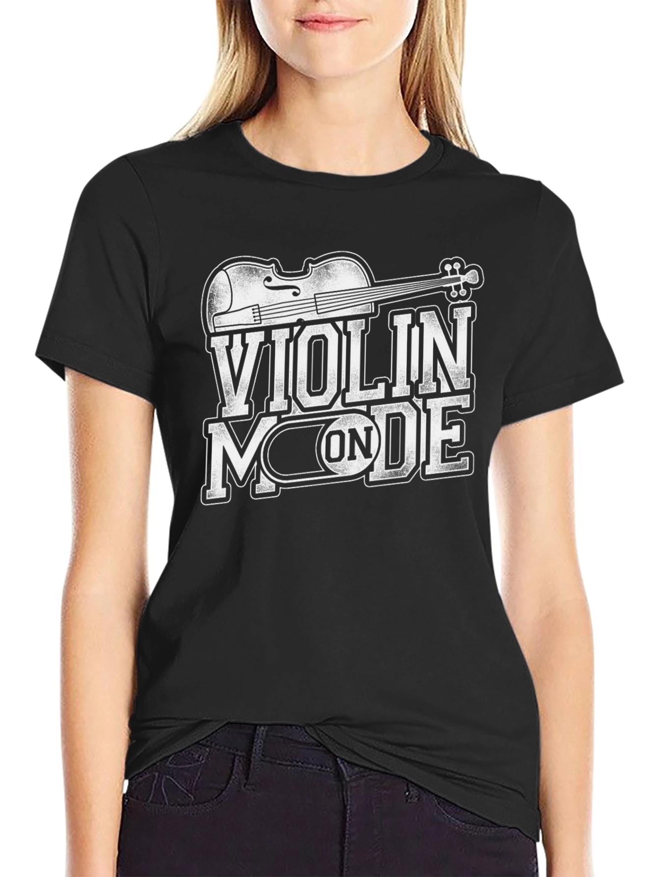 Violin Mode On Graphic T-Shirt