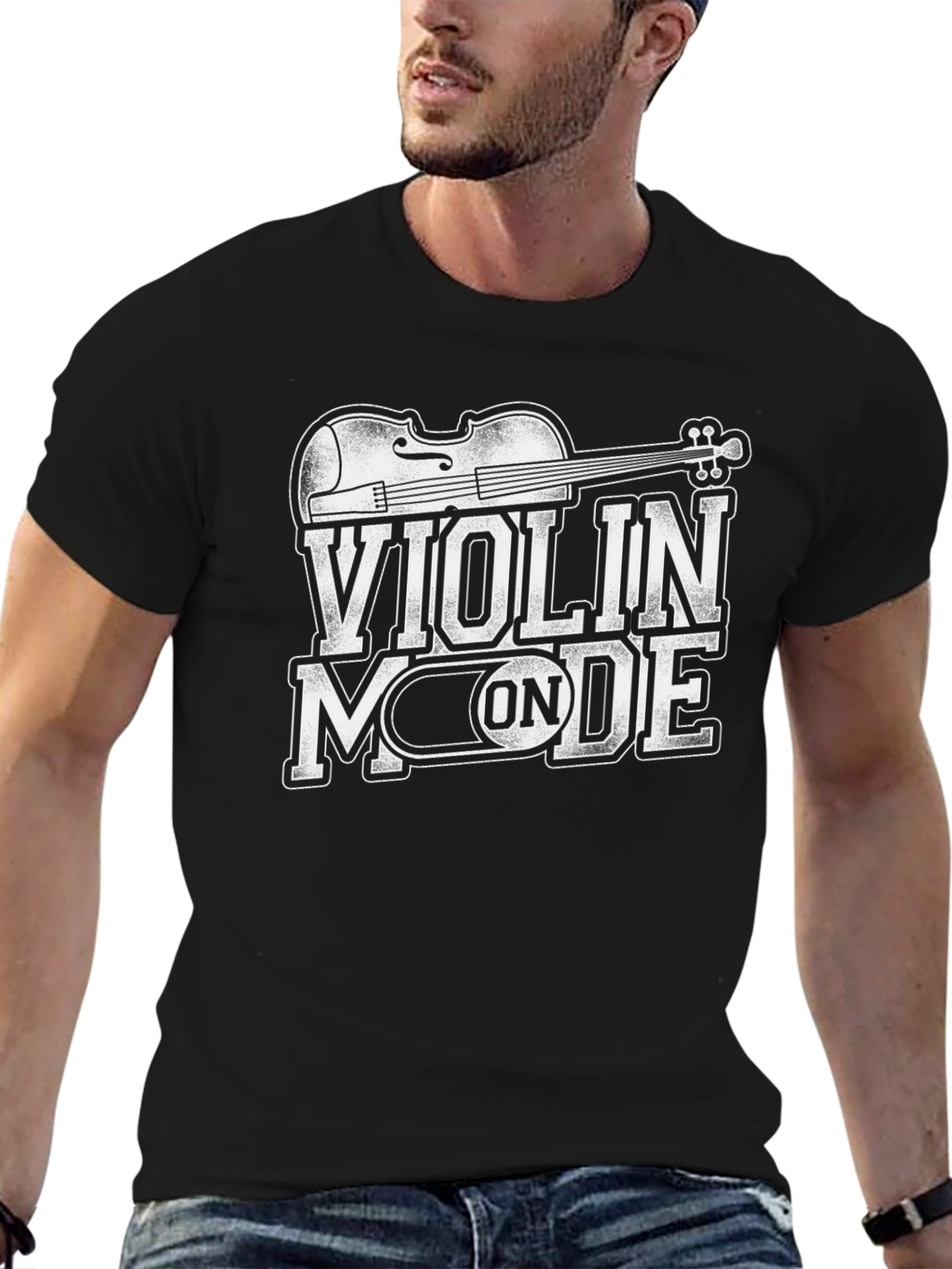 Violin Mode On Graphic T-Shirt
