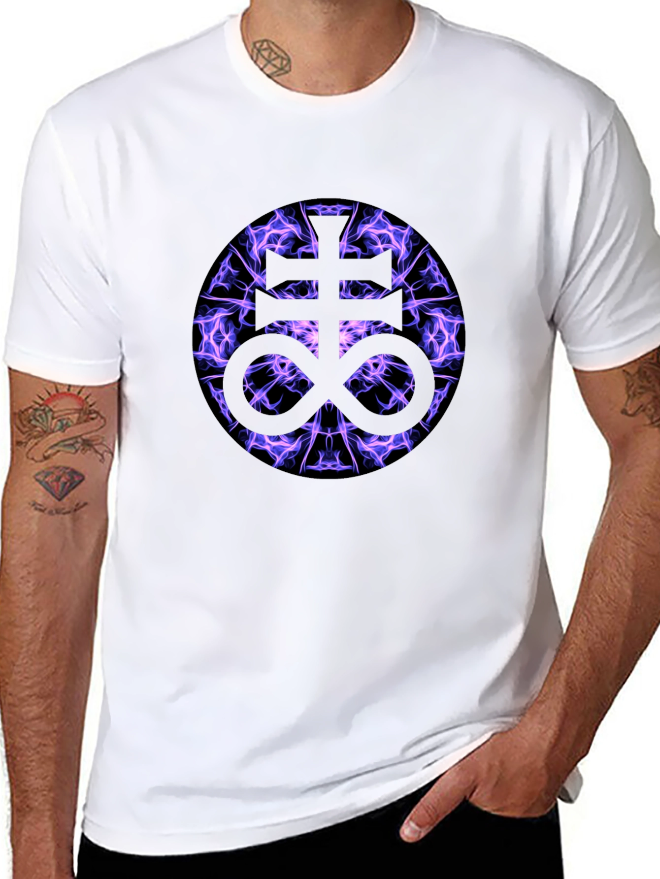 Leviathan Cross T-Shirt - Gothic Symbol Tee