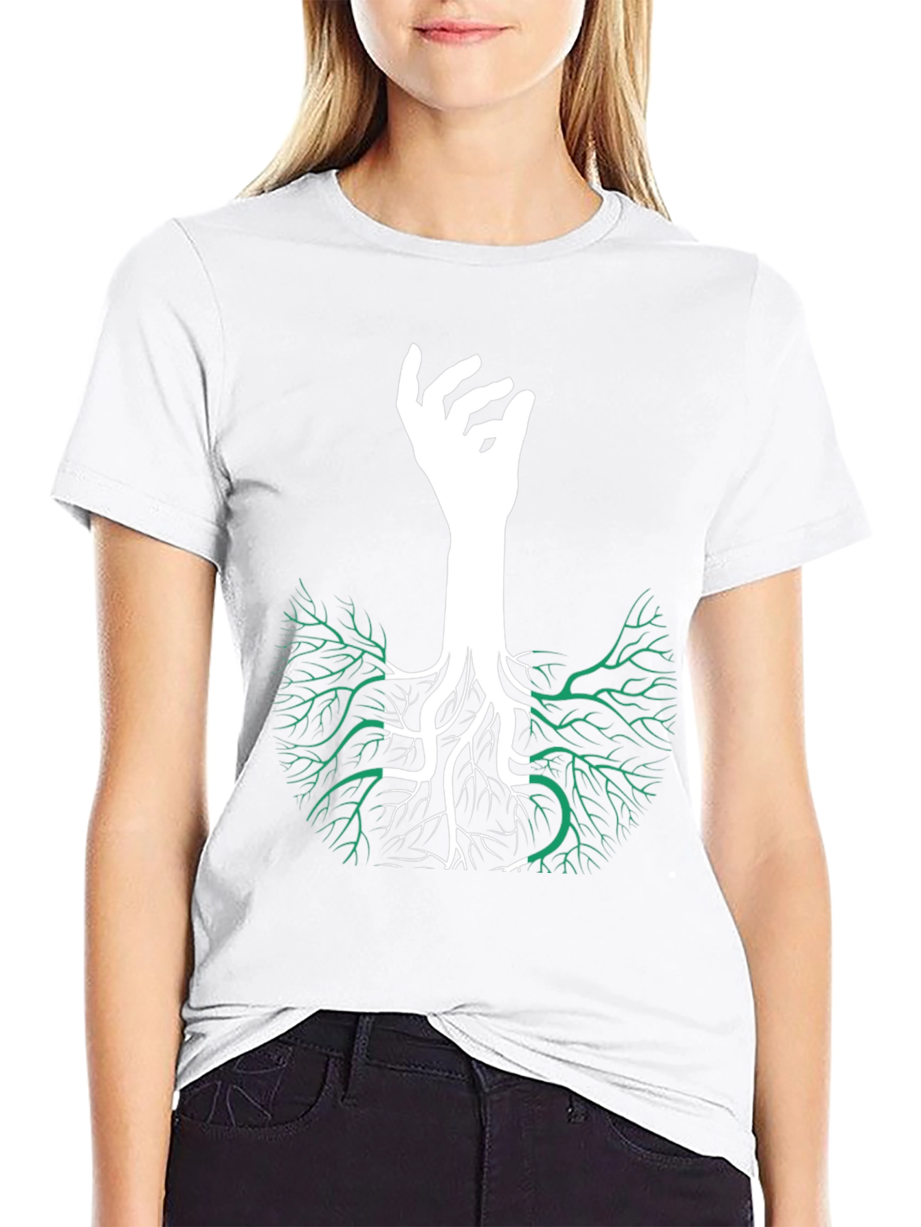 Nigeria Roots T-Shirt - Hand Tree Design