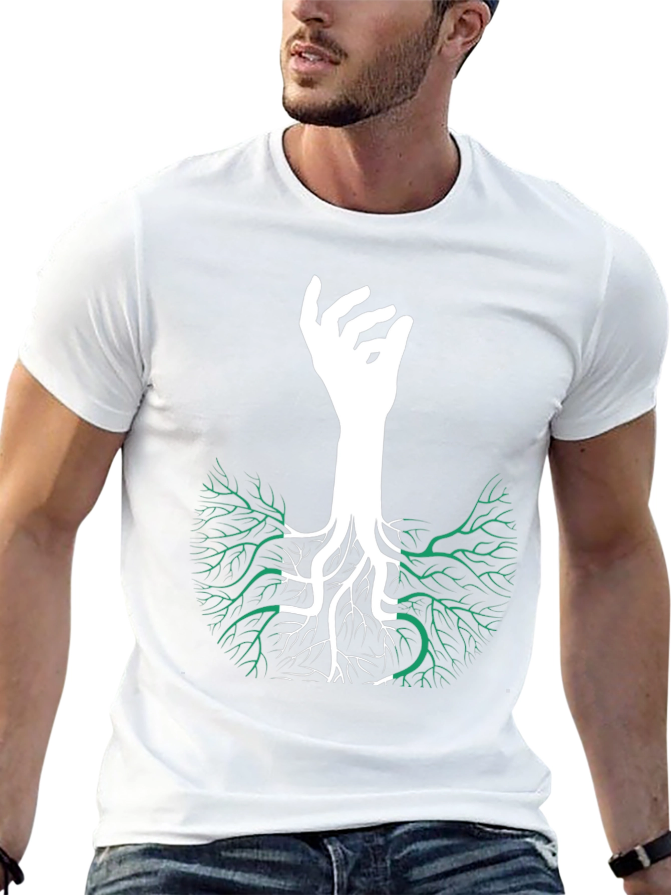 Nigeria Roots T-Shirt - Hand Tree Design