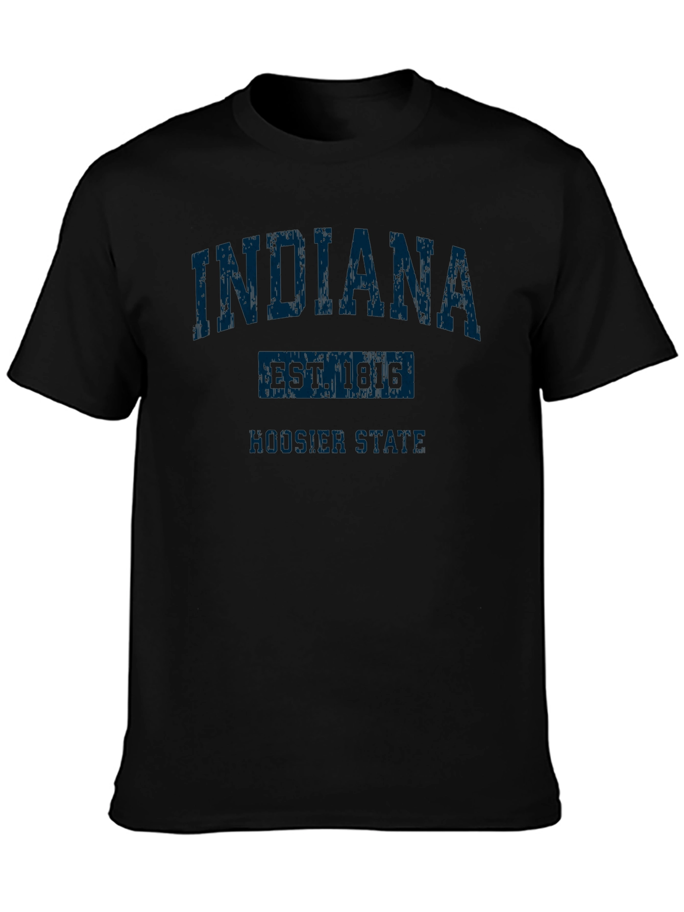 Indiana Hoosier State Black T-Shirt