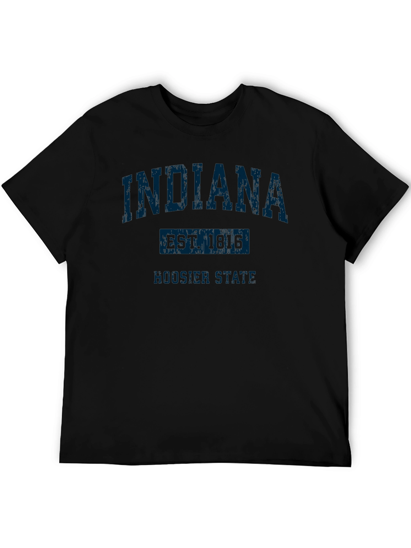 Indiana Hoosier State Black T-Shirt