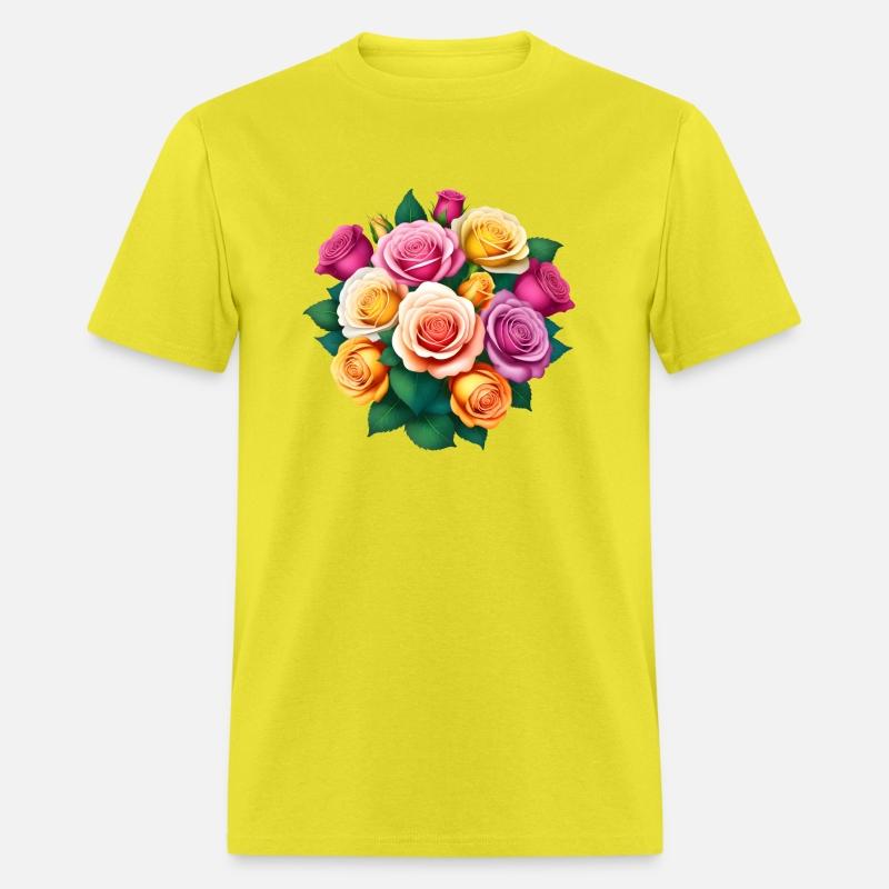 Colorful mixed roses bouquet