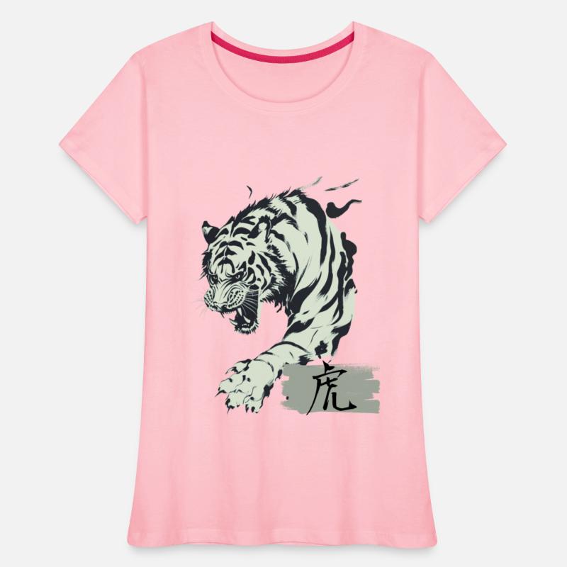 Cool Japanese Tiger Art with Kanji