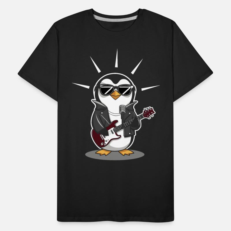 Cool Penguin Rocking Guitar with Sunglasses