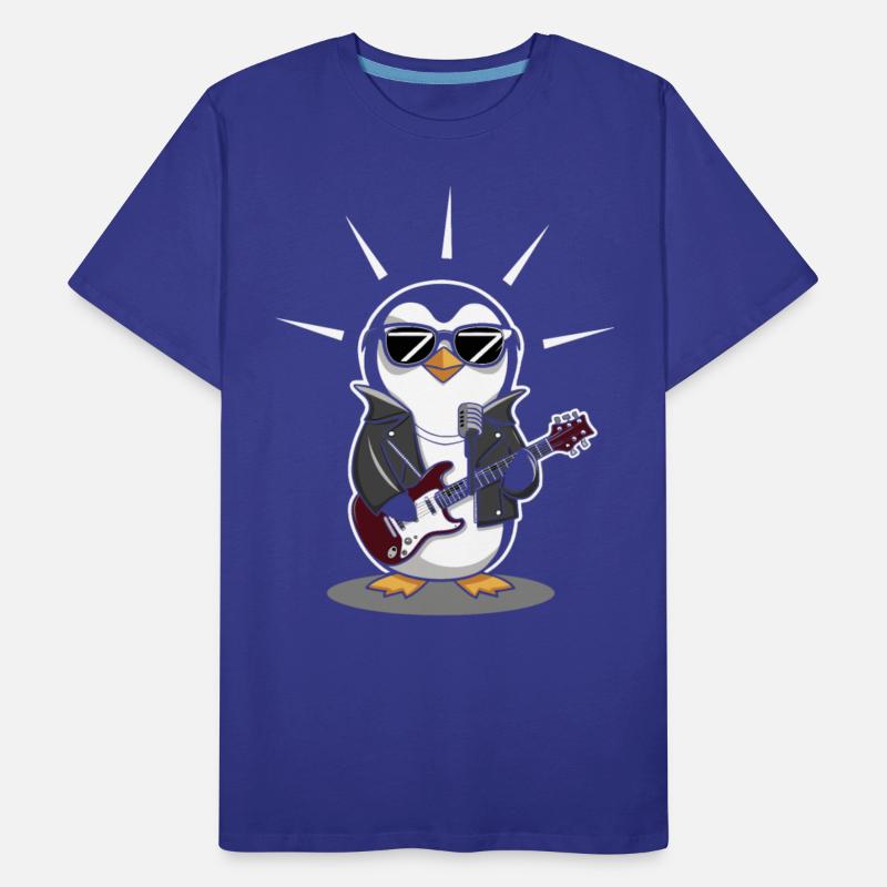 Cool Penguin Rocking Guitar with Sunglasses