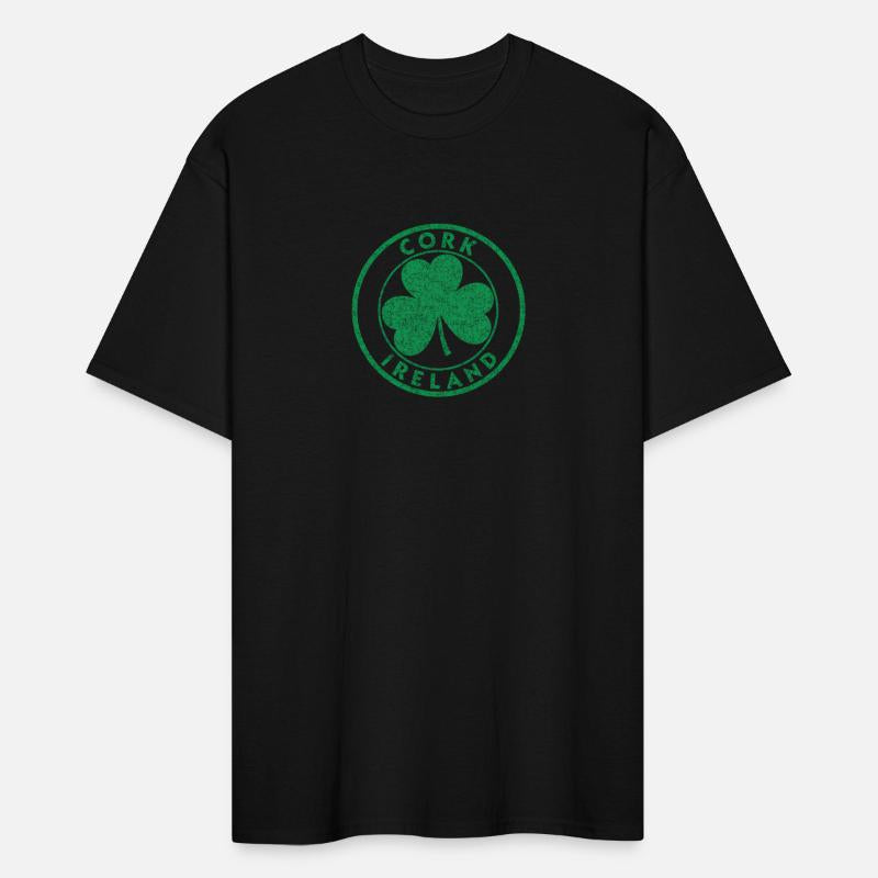 Cork Ireland Shamrock Sign Distressed Green Print
