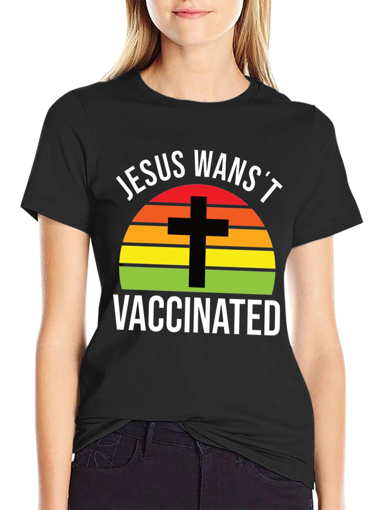 Jesus Wasnt Vaccinated Graphic Tee