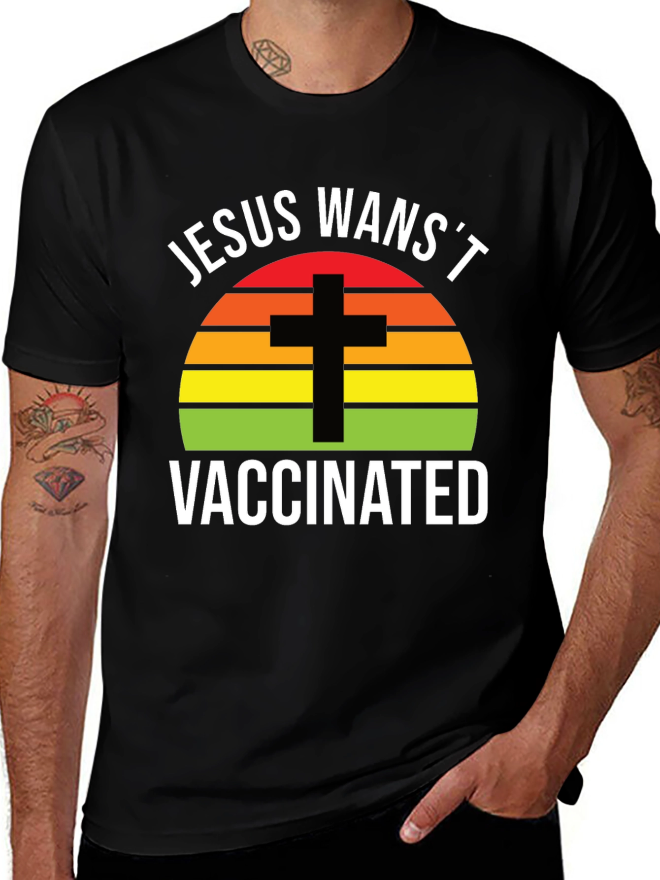 Jesus Wasnt Vaccinated Graphic Tee